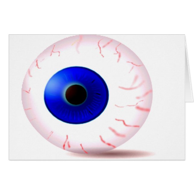 Cartão Globo ocular Bloodshot azul (Frente Horizontal)