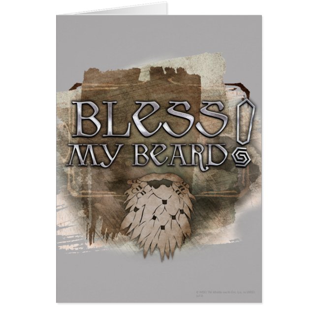 Cartão Gloin - Abençoe a minha barba (Frente)