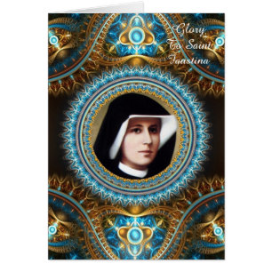 Cartão Glória ao Santo Faustina