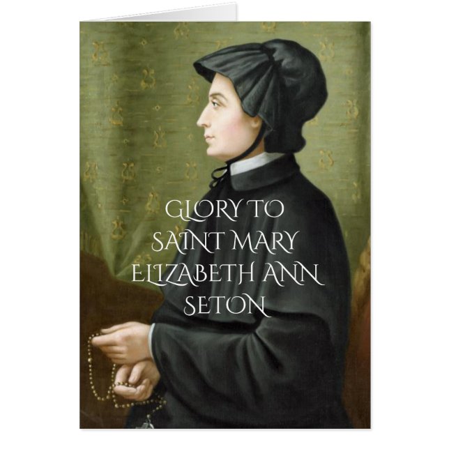 CARTÃO GLÓRIA AO SANTO MARY ELIZABETH ANN SETON (Frente)