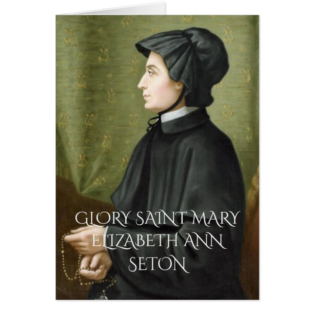 CARTÃO GLÓRIA AO SANTO MARY ELIZABETH ANN SETON (Frente)