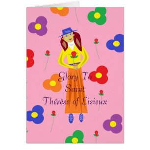 Cartão Glória ao Santo Thérèse de Lisieux