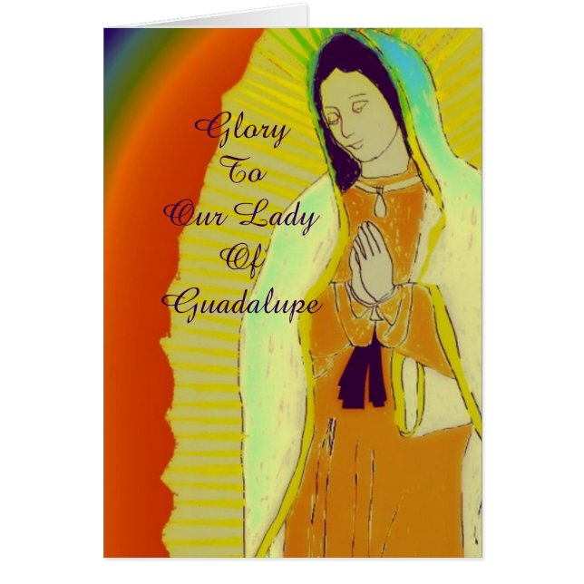Cartão glória para nossa dama de guadalupe (Frente)