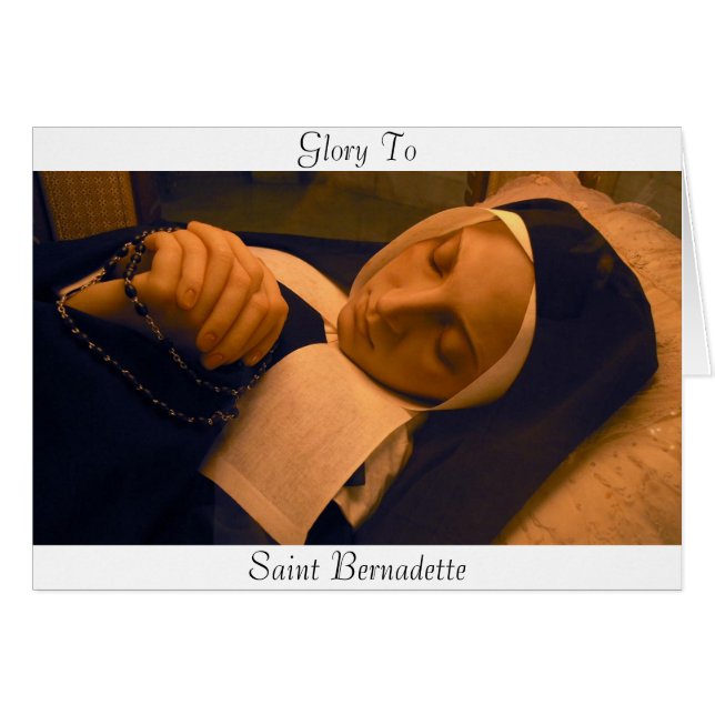 CARTÃO GLÓRIA PARA SANTO BERNADETTE (Frente Horizontal)