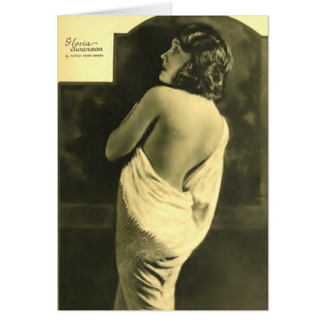 Cartão Gloria Swanson 1924 Retrato Hurrell (Frente)