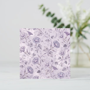Cartão Glórias da Manhã Elegantes Florais Lavanda Empoeir