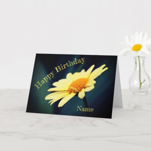 Cartão Gloriosa Daisy Flower Personalizada Aniversário (Planta pequena)