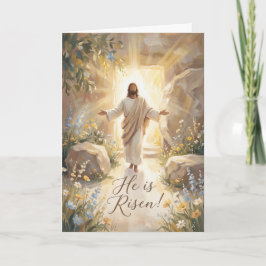 Cartão Glorious He is Risen Easter Card