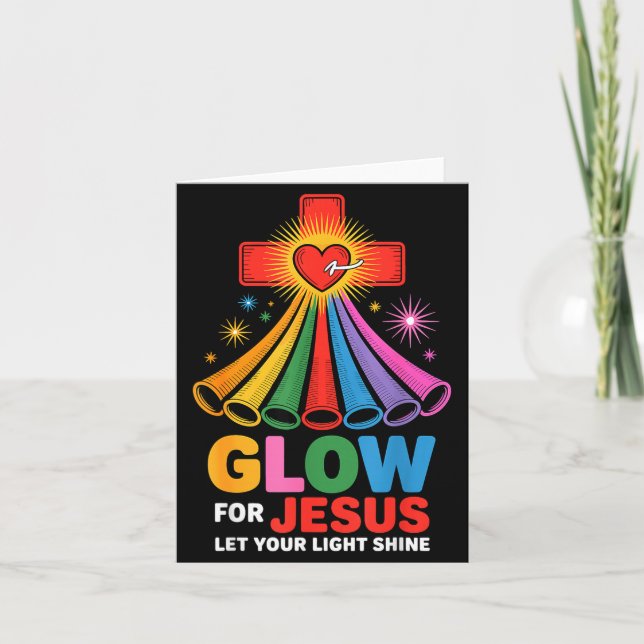 Cartão Glow For Jesus Christian Faith  (Frente)