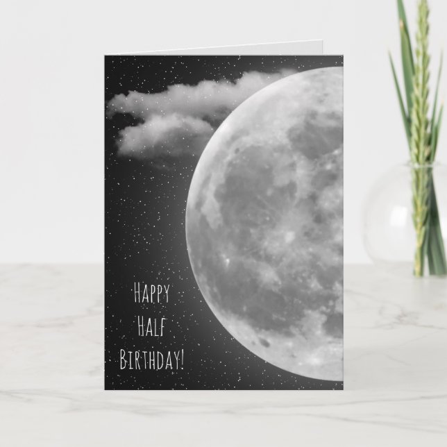 Cartão glowing half moon in cloud birthday (Frente)