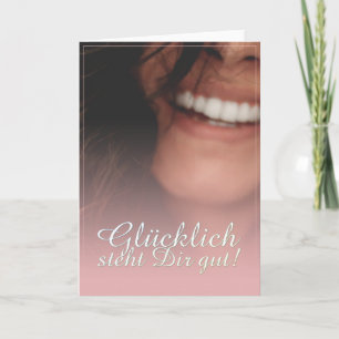 Cartão Glücklich, Dir, instinto! - Rosé