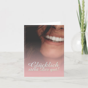 Cartão Glücklich, Dir, instinto! - Rosé