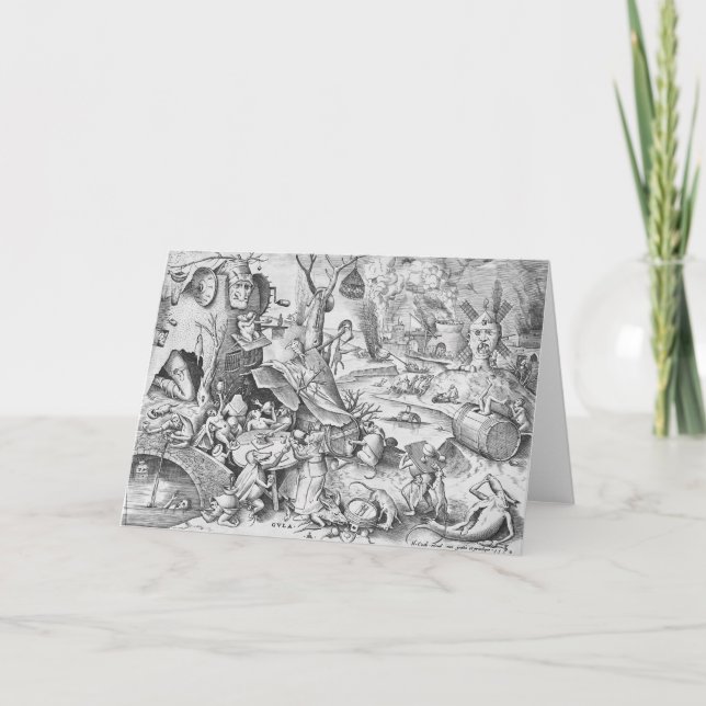 Cartão Gluttony (Gula), Os Sete Pecados Mortais (Frente)