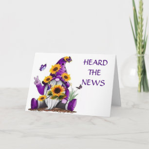 CARTÃO GNOME DIZ FELIZ "ANIVERSÁRIO DE 70"