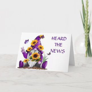 CARTÃO GNOME DIZ FELIZ "ANIVERSÁRIO DE 70"