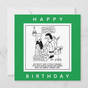 Cartão Gnome inútil no desenho do jardim
