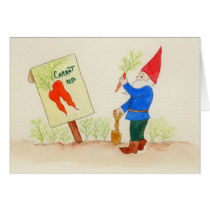 Cartão Gnome no jardim
