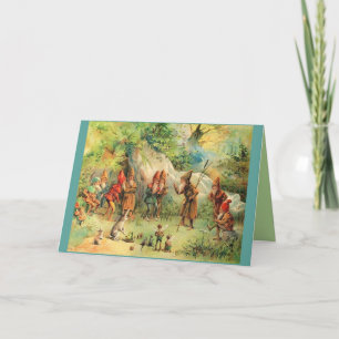 Cartão Gnomes Fairies Elves Holiday or All Occasion Blank
