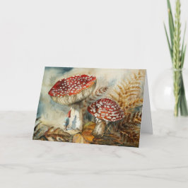 Cartão gnomo aquarela