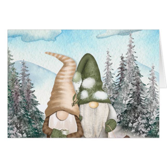Cartão Gnomo Christmas, Gnomo Winter (Frente Horizontal)