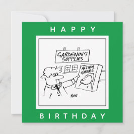 Cartão Gnomo de Ação no Cartoon do Centro Jardim