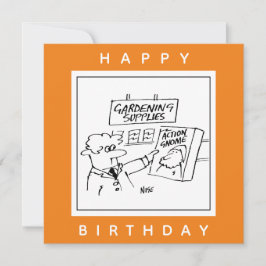 Cartão Gnomo de Ação no Cartoon do Centro Jardim