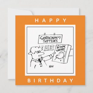 Cartão Gnomo de Ação no Cartoon do Centro Jardim