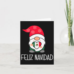Cartão Gnomo de Natal Mexicano Feliz Natal México