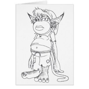 Cartão Gnomo do macaco