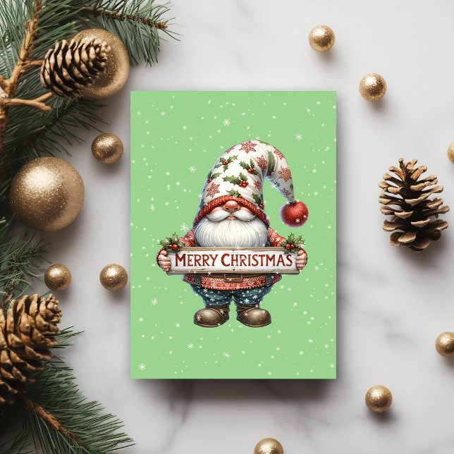 Cartão Gnomo Feliz Natal (Criador carregado)