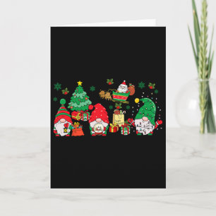 Cartão Gnomo Fofo Natal Papai Noel Gnomo Natal Família