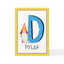 Gnomo Kids - Letra D Nome e Idade Aniversário Saud