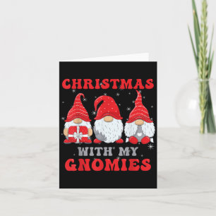 Cartão Gnomo Natal Feliz Família de Natal Matando Ch