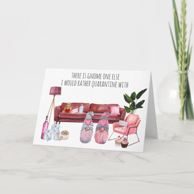 Cartão Gnomo Um Outro Eu Preferencialmente Quarentena com (Frente)
