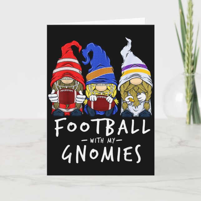 Cartão Gnomos de Futebol Futebol Com Meus Gnomos Para Men (Frente)