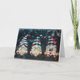 CARTÃO "GNOMOS DE NATAL COM DESEJOS DE NATAL"