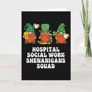 Cartão Gnomos do Trabalho Social Hospitalar Assistente So
