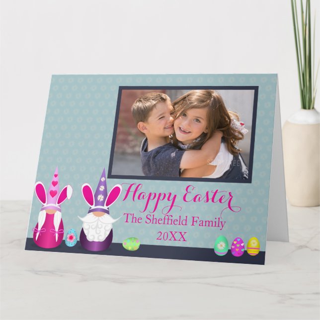 Cartão Gnomos páscoas (Frente)