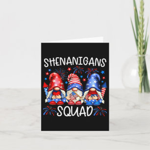 Cartão Gnomos Patrióticos 4 De Julho Diversão Engraçada E