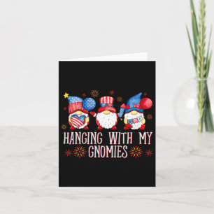 Cartão Gnomos Patrióticos Em 4 De Julho Ficando Com Meu G