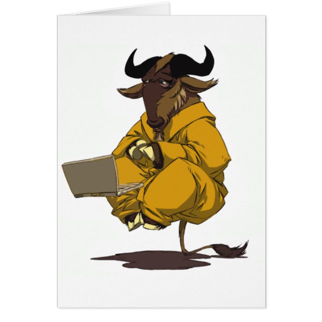 Cartão Gnu de Dalai (Frente)