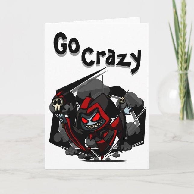 Cartão Go Crazy Birthday Card (Frente)