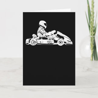Cartão Go-kart Kart Racing Driver Karting Retro Gift
