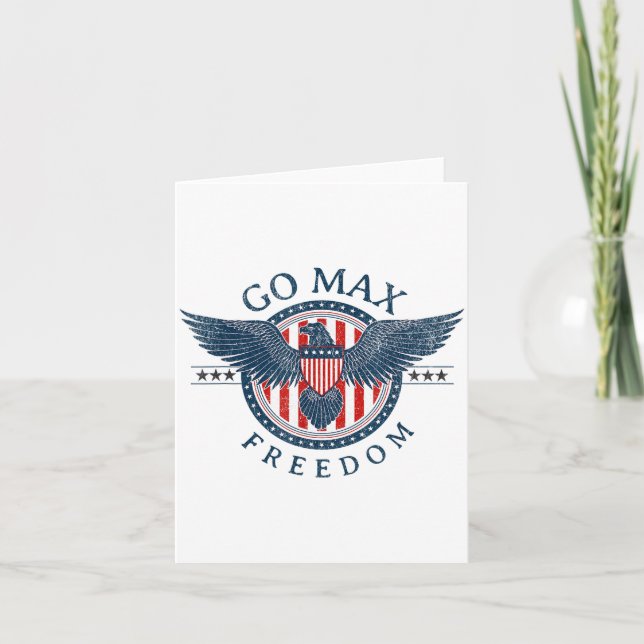 Cartão Go Max Shirt! Go Max Go Big! Or Go Home Go Max!  (Frente)