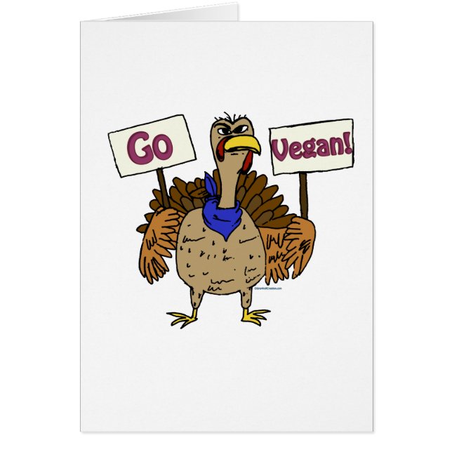 Cartão Go Vegan - Falando sobre a Turquia (Frente)