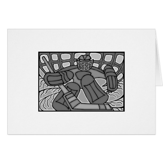 Cartão Goalie de vidro quebrado do hóquei (Frente Horizontal)