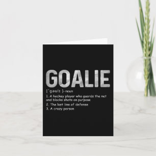 Cartão Goalie Definição Divertida Gear Goalkeepe de Hóque
