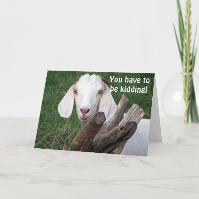 CARTÃO GOAT DIZ QUE DEVE ESTAR BRINCANDO "40º" (Frente)