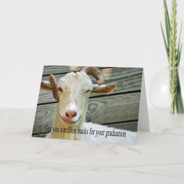 Cartão Goat graduation Card (Frente)