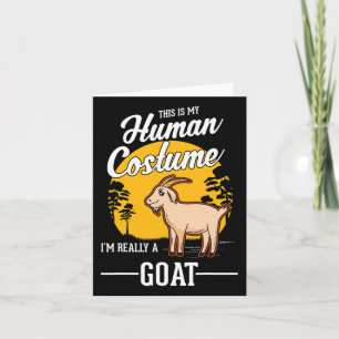 Cartão Goat Human Costume Halloween Goat